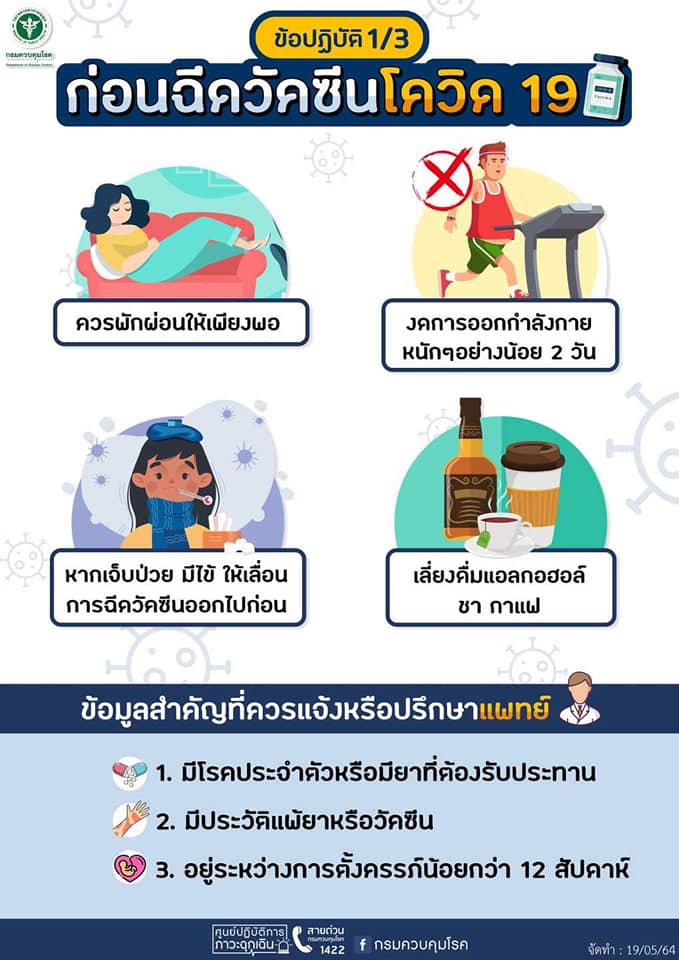 ฉีดวัคซีนแล้วห้ามกินอะไรบ้าง